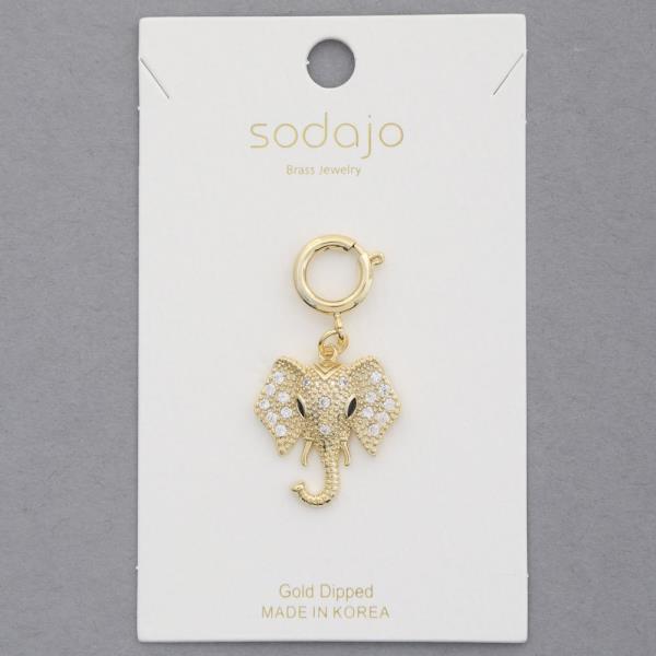 SODAJO ELEPHANT GOLD DIPPED NECKLACE CHARM