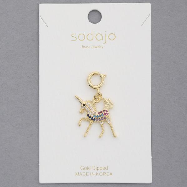 SODAJO UNICORN GOLD DIPPED NECKLACE CHARM