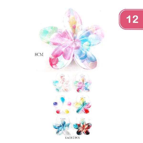 FLOWER HAIR CLIP (12 UNITS)