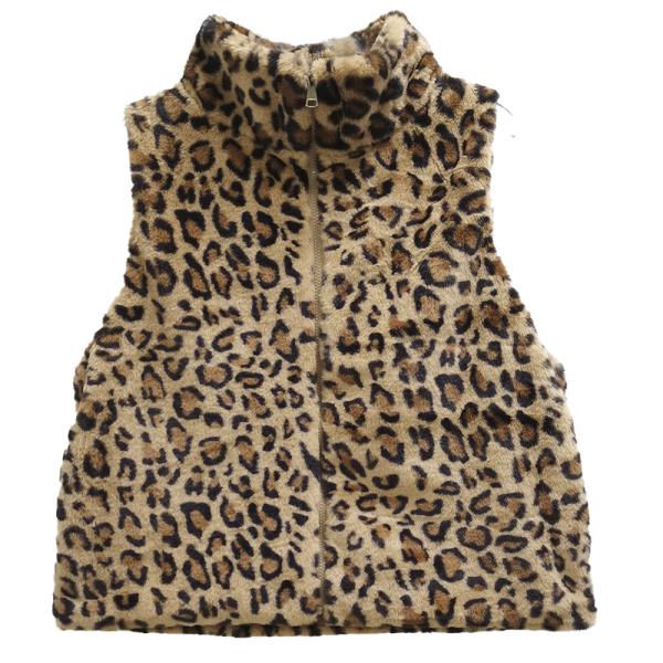 LEOPARD FAUX FUR VEST