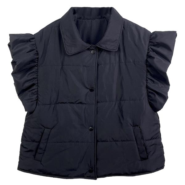 (PRE ORDER) RUFFLE SLEEVE PADDED VEST