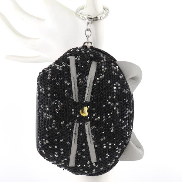 RHINESTONE CAT NUBU BAG KEYCHAIN