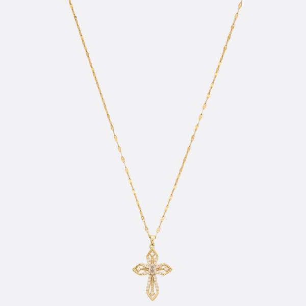 CZ CROSS PENDANT NECKLACE