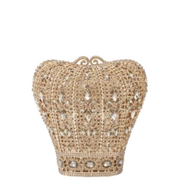 CROWN ORNATE MINAUDIERE CLUTCH BAG