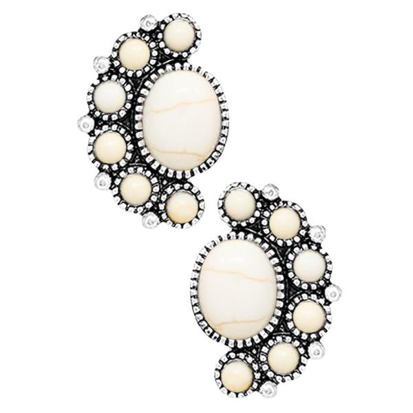 WESTERN TQ RHINESTONE POST EARRING