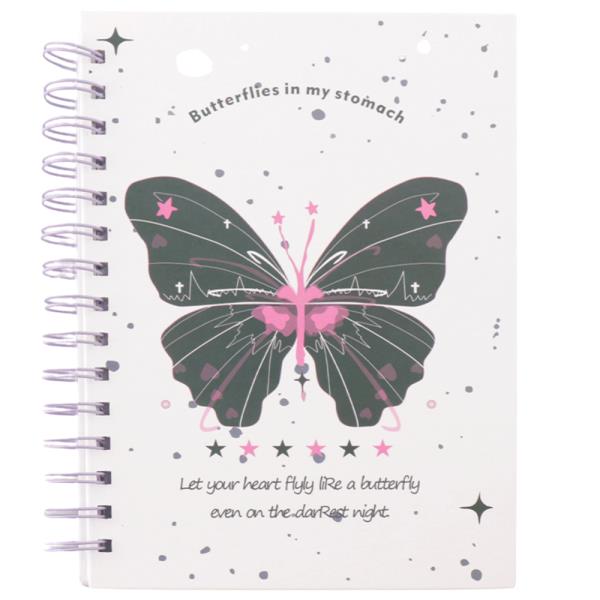 BUTTERFLY DESIGN LINED RULE NOTEBOOK