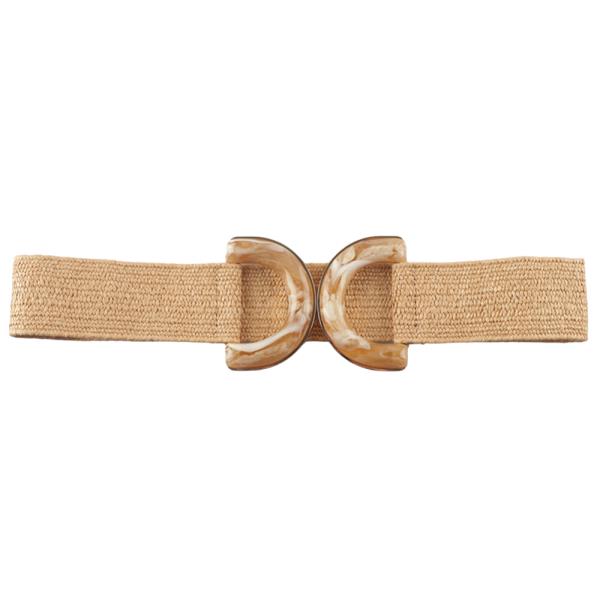 U BUCKLE STRAW ELASTIC BELT