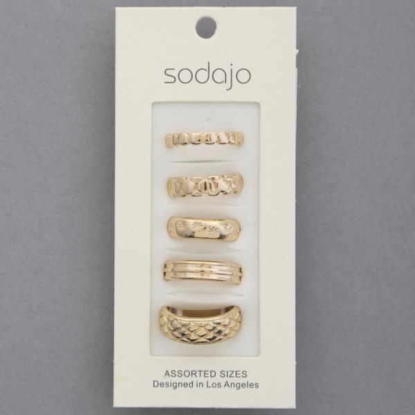 SODAJO METAL ASSORTED RING SET