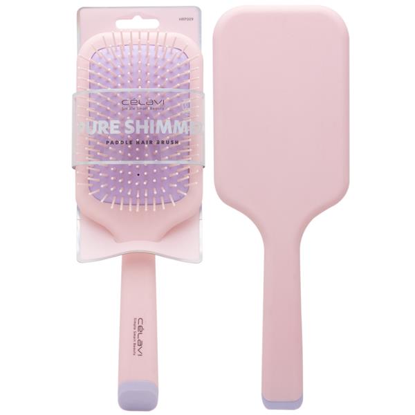 CELAVI PURE SHIMMER PADDLE HAIR BRUSH PINK