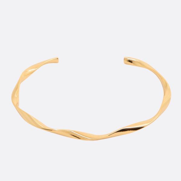 SODAJO WAVY BENT METAL CUFF GOLD DIPPED BRACELET