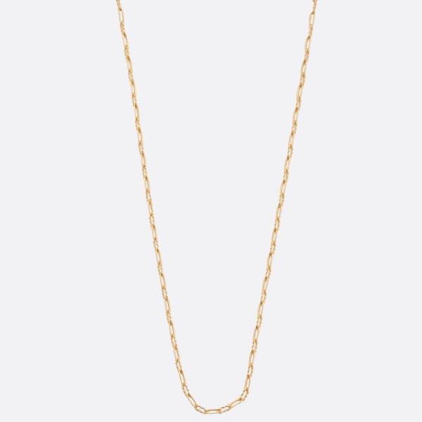 SODAJO OVAL CIRCLE LINK GOLD DIPPED NECKLACE