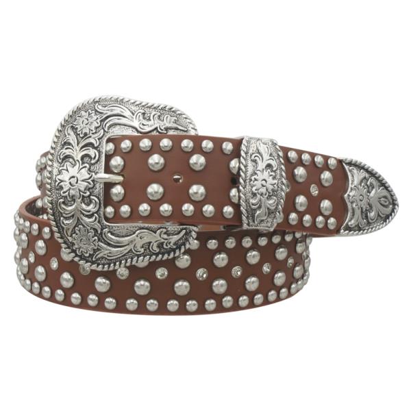 FLORAL WESTERN STUD BUCKLE BELT