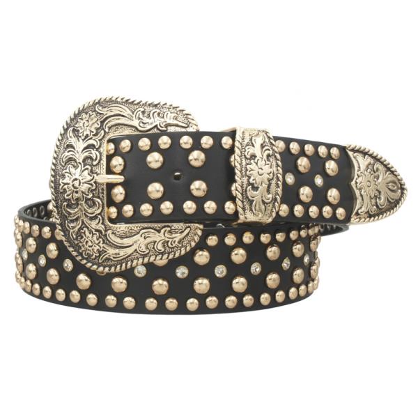 FLORAL WESTERN STUD BUCKLE BELT