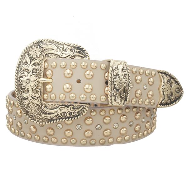 FLORAL WESTERN STUD BUCKLE BELT