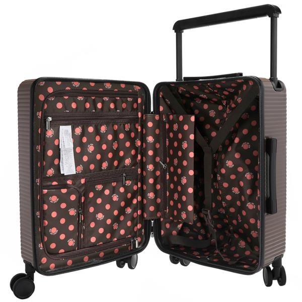 NICOLE LEE 20" RIBBED CARRY ON SUITCASE