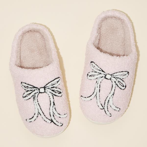 LARGE RIBBONS HOME SLIPPERS  6PC PACK