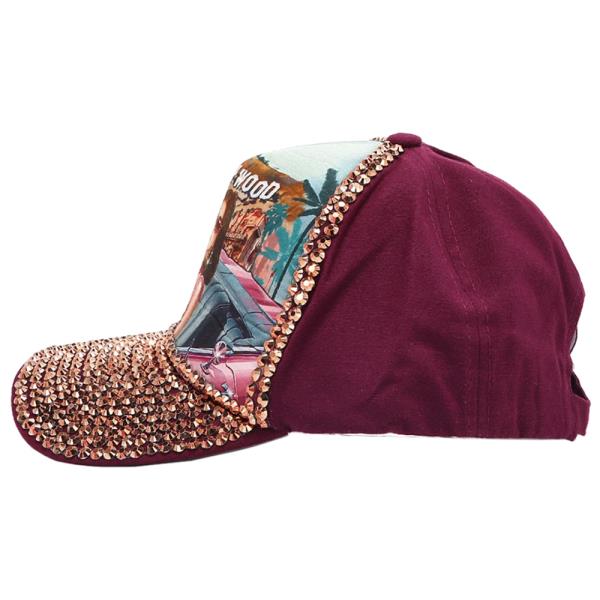 NICOLE LEE RHINESTONE PRINT CAP