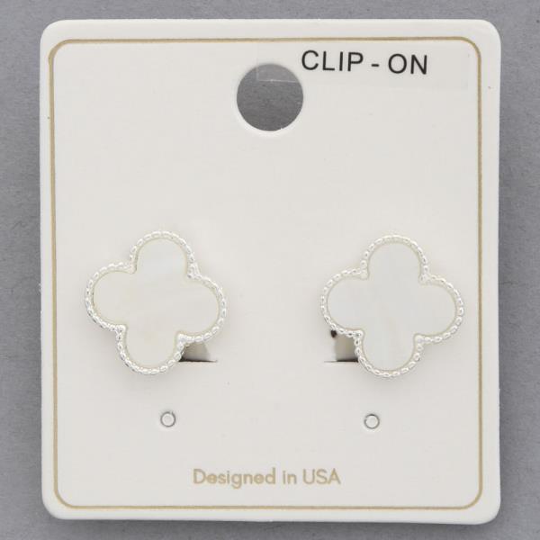 CLOVER CLIP ON EARRING