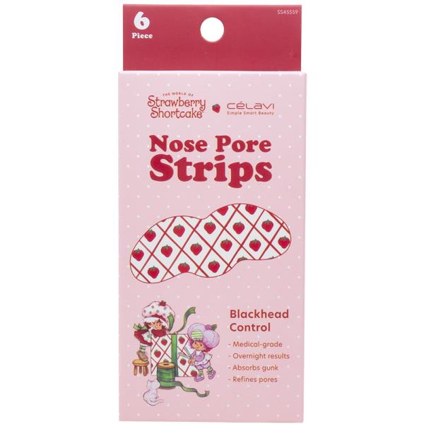 6 PCS CELAVI NOSE PORE STRIPS STRAWBERRY