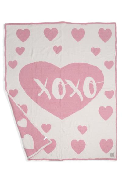 XOXO & HEART THROW BLANKET