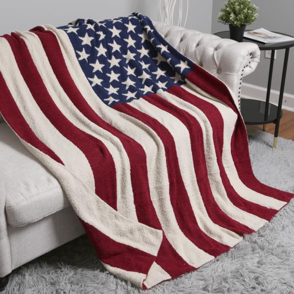 AMERICAN FLAG THROW BLANKET