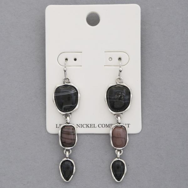 MULTI SHAPE BEADED DANGLE EARRING