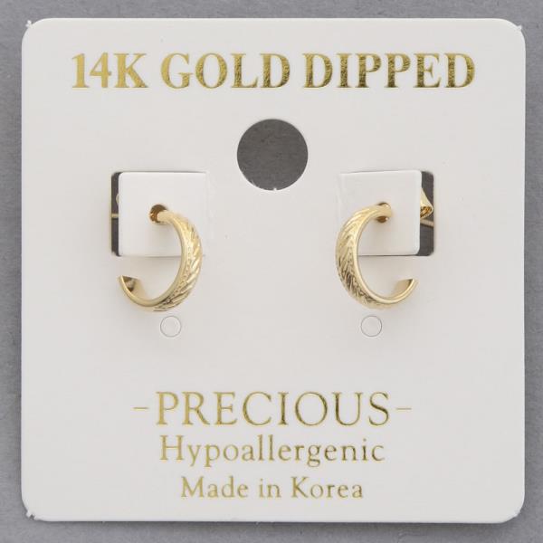 14K GOLD DIPPED MINI OPEN HOOP EARRING