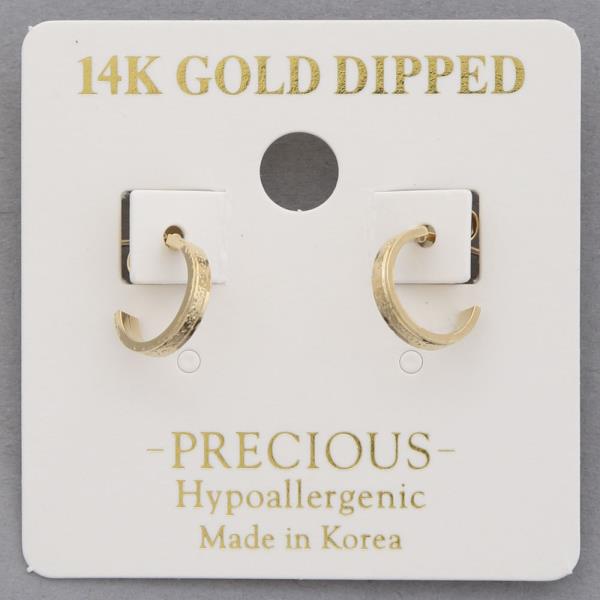 14K GOLD DIPPED MINI OPEN HOOP EARRING