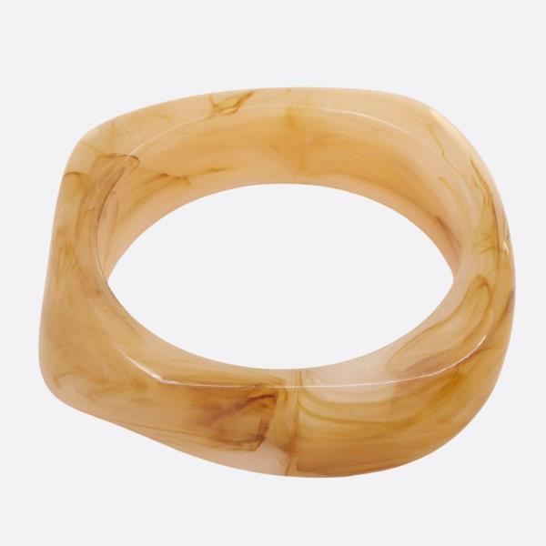 ACETATE SQUARE ROUND BANGLE BRACELET