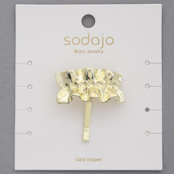 SODAJO RUFFLE GOLD DIPPED HAIR PIN