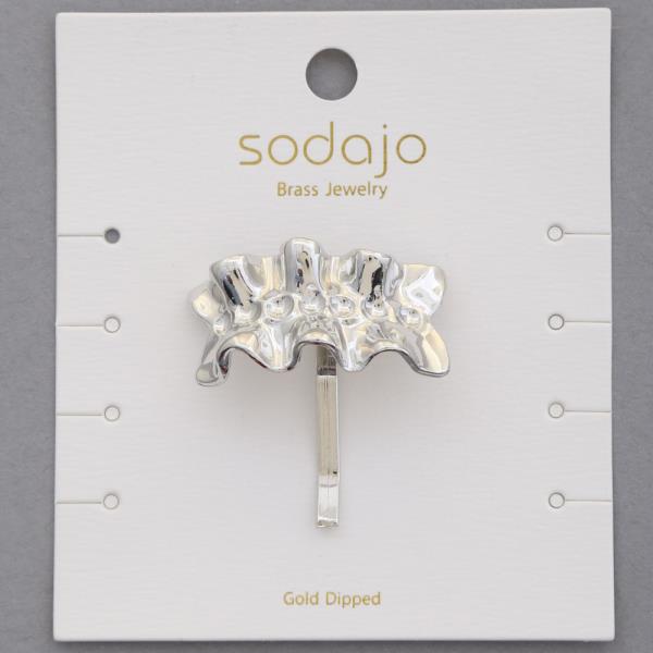 SODAJO RUFFLE GOLD DIPPED HAIR PIN