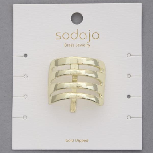 SODAJO LINED CUFF GOLD DIPPED HAIR PIN