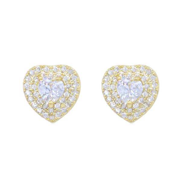 HEART CZ EARRING