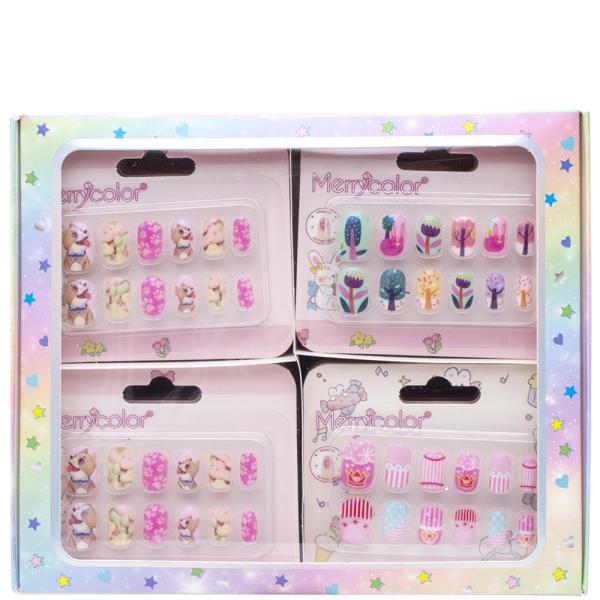 CUTE ASSORTED NAIL MIX DESIGN DECORATION SET (24 UNITS)