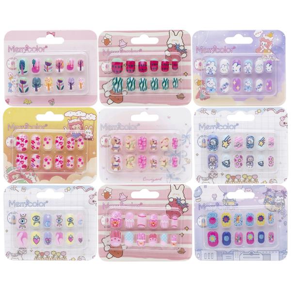 CUTE ASSORTED NAIL MIX DESIGN DECORATION SET (24 UNITS)