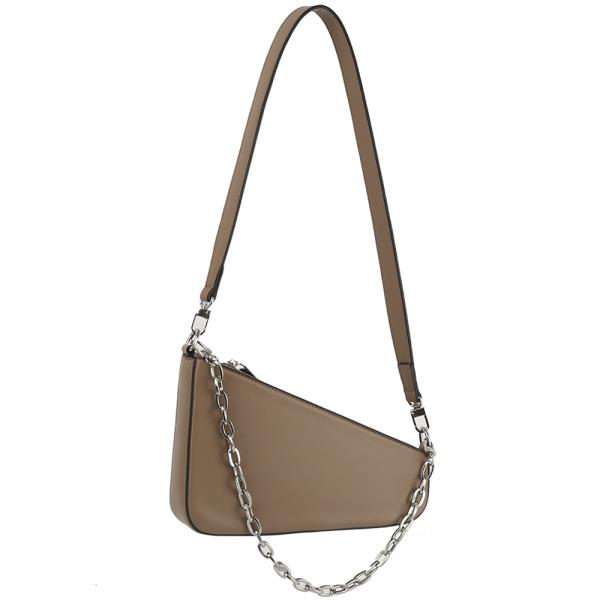 SMOOTH SLANTED CHAIN LINK SHOULDER BAG