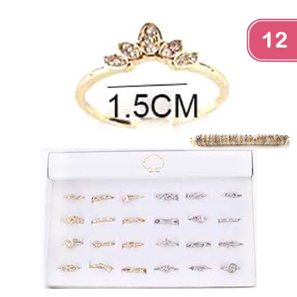 RHINESTONE RING (12 UNTIS)