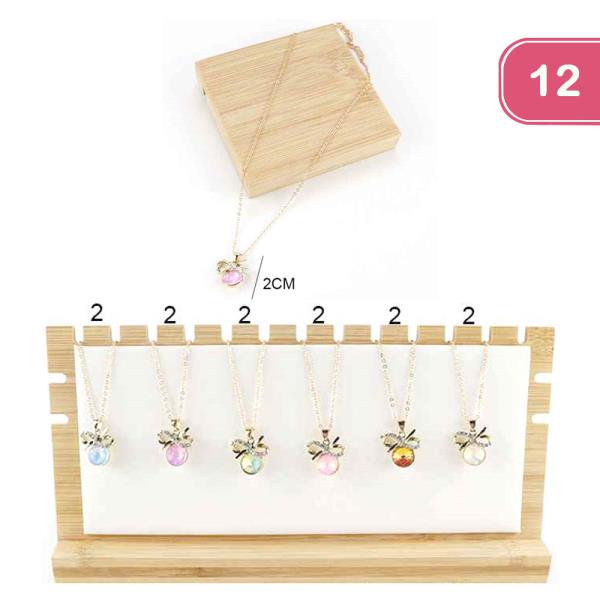 BOW PEARL NECKLACE (12 UNITS)