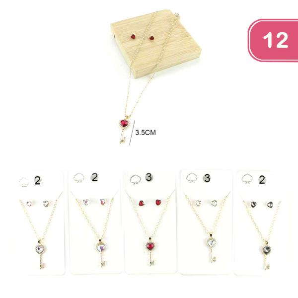 HEART KEY NECKLACE (12 UNITS)