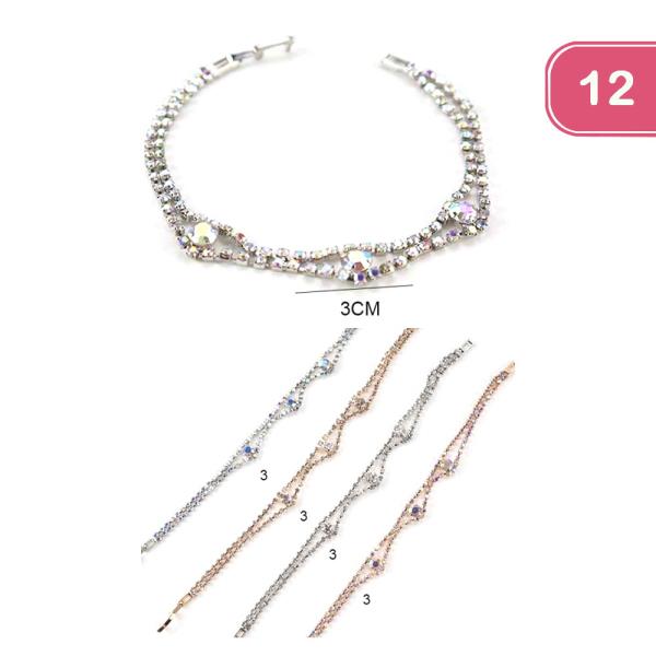 RHINESTONE BRACELET (12 UNITS)