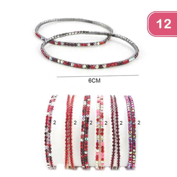 RHINESTONE STACKABLE BRACELET (12 UNITS)