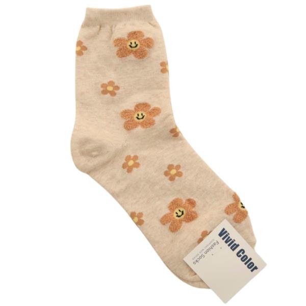 FLOWER ANKLET SOCKS 1 PAIR