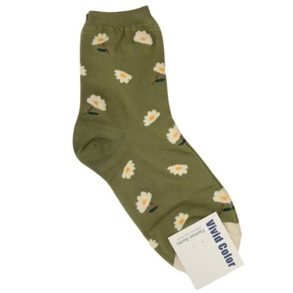 DAISY FLOWER ANKLET SOCKS 1 PAIR