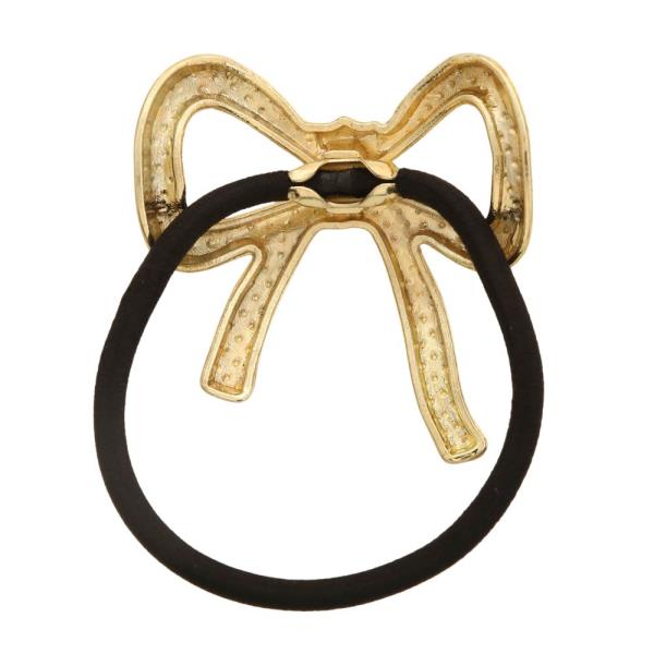 RIBBON BOW METAL HAIR TIE