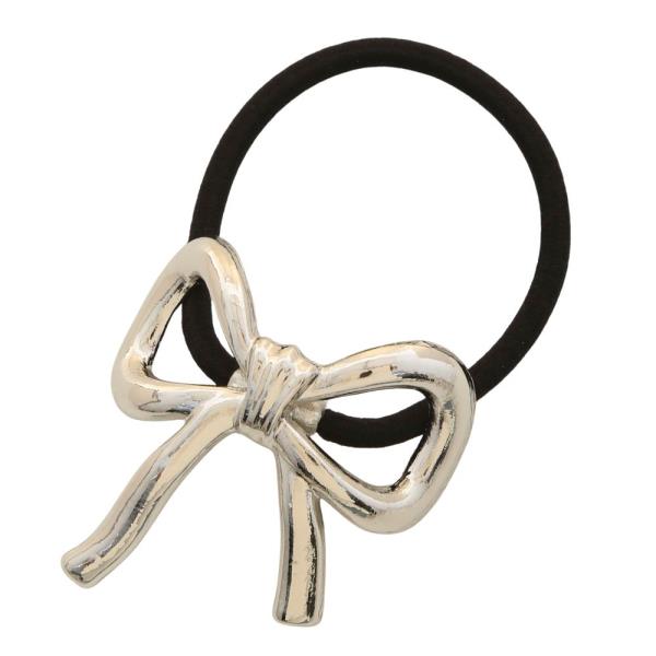 RIBBON BOW METAL HAIR TIE