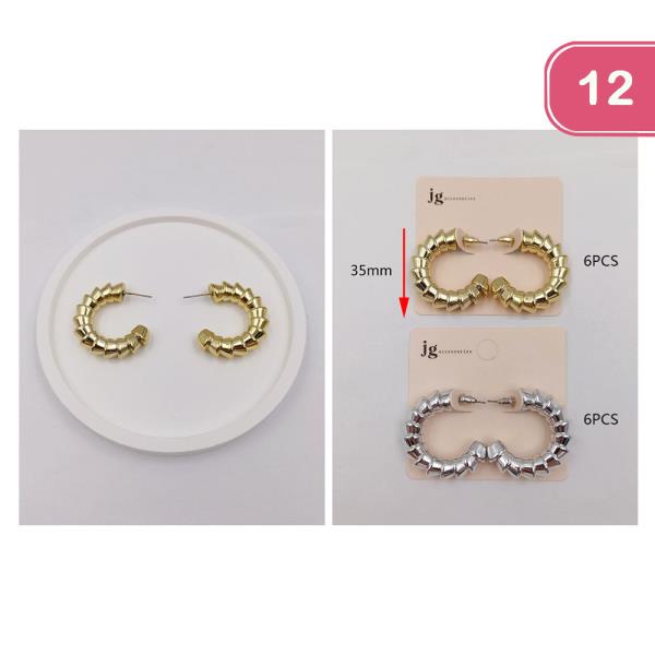 LAYERED HOOP EARRING (12 UNITS)