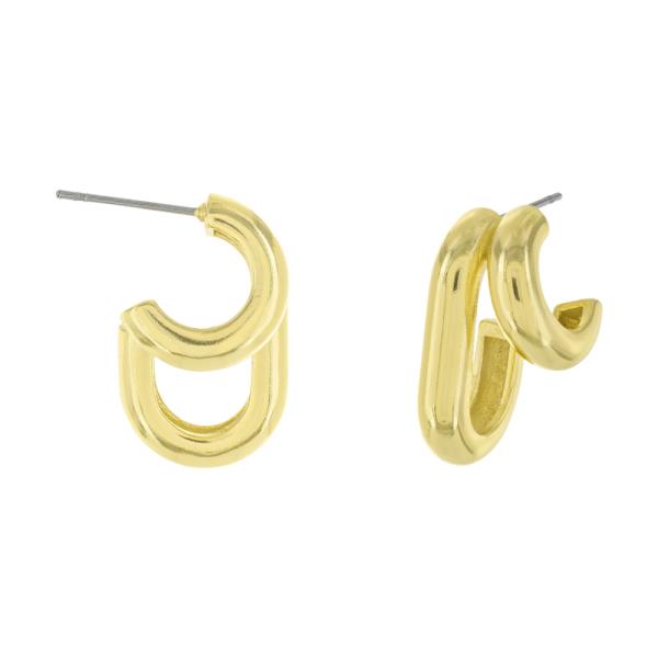 BRASS METAL EARRING