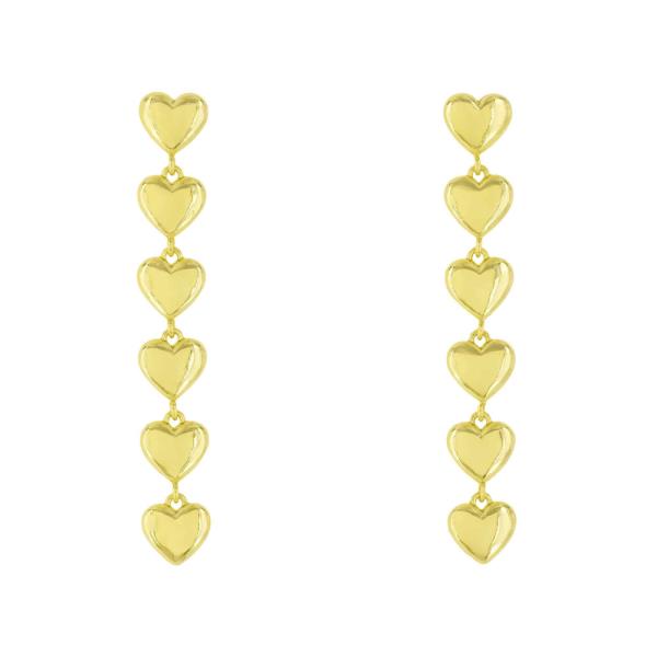 METAL HEART DROP EARRING