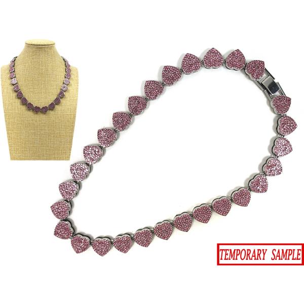 RHINESTONE HEART NECKLACE