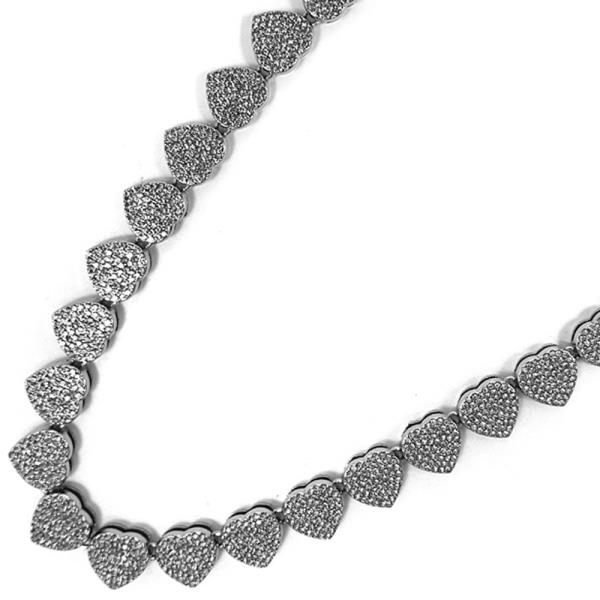 RHINESTONE HEART NECKLACE